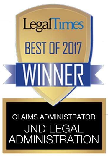 Best Claims Administrator, 1st Place (2017); Presented by the National Law Journal (FKA Legal Times)