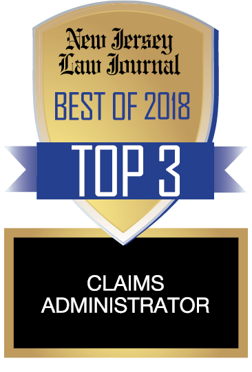 Best Claims Administrator, Top 3 (2018); Presented by the New Jersey Law Journal