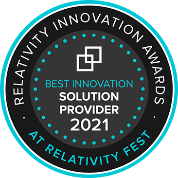 Best Innovation – Solution Provider (2021); Presented by Relativity