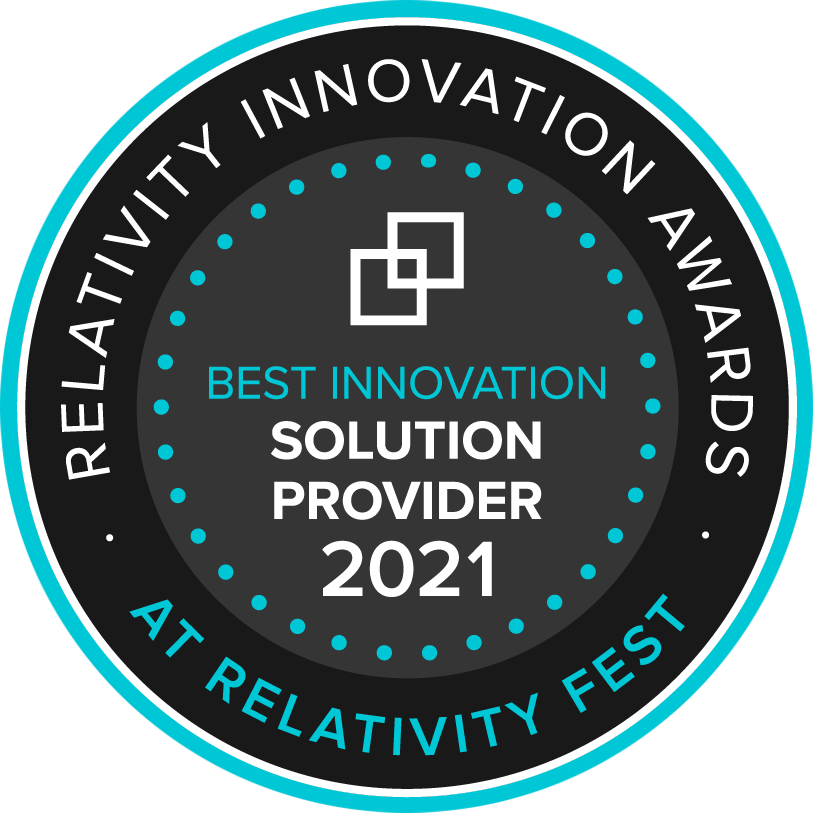 2021 Relativity Innovation Awards - 'Best Innovation – Solution Provider' Award